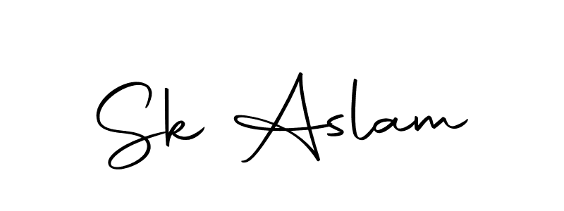 Use a signature maker to create a handwritten signature online. With this signature software, you can design (Autography-DOLnW) your own signature for name Sk Aslam. Sk Aslam signature style 10 images and pictures png