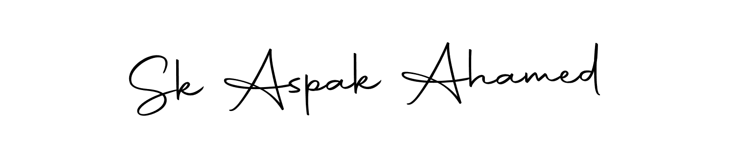 Make a beautiful signature design for name Sk Aspak Ahamed. With this signature (Autography-DOLnW) style, you can create a handwritten signature for free. Sk Aspak Ahamed signature style 10 images and pictures png