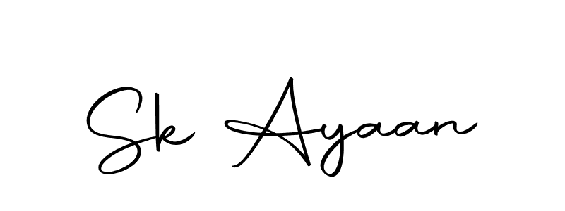 Design your own signature with our free online signature maker. With this signature software, you can create a handwritten (Autography-DOLnW) signature for name Sk Ayaan. Sk Ayaan signature style 10 images and pictures png