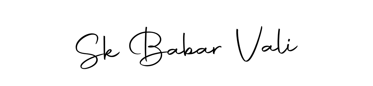 Create a beautiful signature design for name Sk Babar Vali. With this signature (Autography-DOLnW) fonts, you can make a handwritten signature for free. Sk Babar Vali signature style 10 images and pictures png