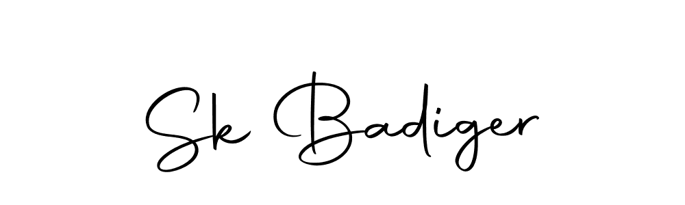 Create a beautiful signature design for name Sk Badiger. With this signature (Autography-DOLnW) fonts, you can make a handwritten signature for free. Sk Badiger signature style 10 images and pictures png