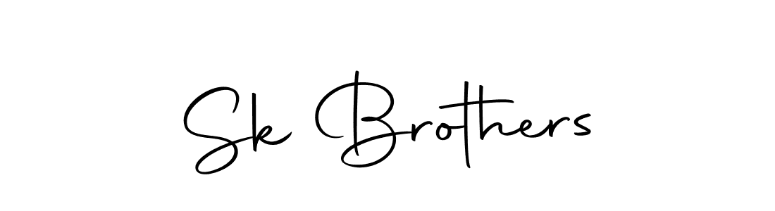 How to make Sk Brothers name signature. Use Autography-DOLnW style for creating short signs online. This is the latest handwritten sign. Sk Brothers signature style 10 images and pictures png