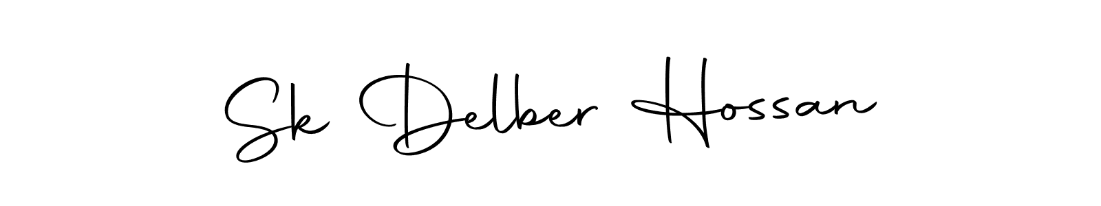 You can use this online signature creator to create a handwritten signature for the name Sk Delber Hossan. This is the best online autograph maker. Sk Delber Hossan signature style 10 images and pictures png