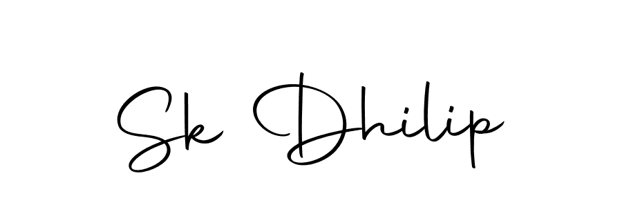 Design your own signature with our free online signature maker. With this signature software, you can create a handwritten (Autography-DOLnW) signature for name Sk Dhilip. Sk Dhilip signature style 10 images and pictures png