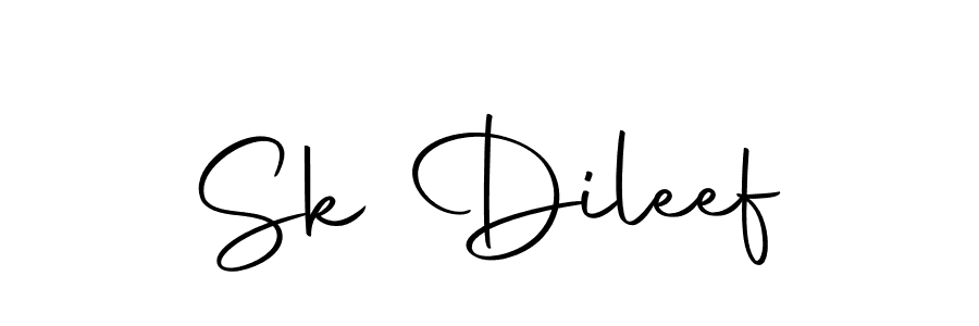 if you are searching for the best signature style for your name Sk Dileef. so please give up your signature search. here we have designed multiple signature styles  using Autography-DOLnW. Sk Dileef signature style 10 images and pictures png