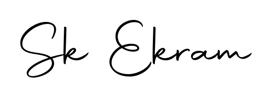 The best way (Autography-DOLnW) to make a short signature is to pick only two or three words in your name. For converting this name Sk Ekram. Sk Ekram signature style 10 images and pictures png