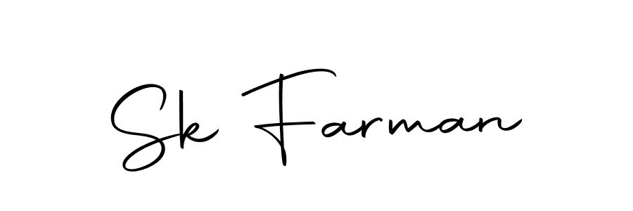 Create a beautiful signature design for name Sk Farman. With this signature (Autography-DOLnW) fonts, you can make a handwritten signature for free. Sk Farman signature style 10 images and pictures png