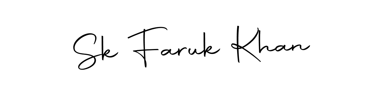 Create a beautiful signature design for name Sk Faruk Khan. With this signature (Autography-DOLnW) fonts, you can make a handwritten signature for free. Sk Faruk Khan signature style 10 images and pictures png
