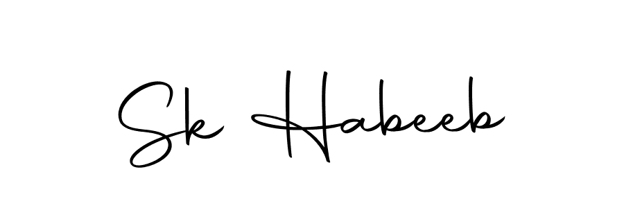 Make a beautiful signature design for name Sk Habeeb. With this signature (Autography-DOLnW) style, you can create a handwritten signature for free. Sk Habeeb signature style 10 images and pictures png