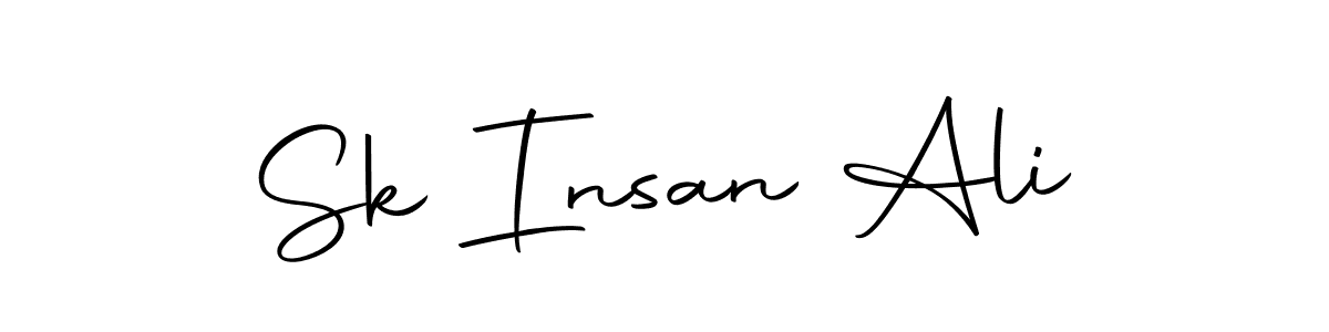 The best way (Autography-DOLnW) to make a short signature is to pick only two or three words in your name. The name Sk Insan Ali include a total of six letters. For converting this name. Sk Insan Ali signature style 10 images and pictures png