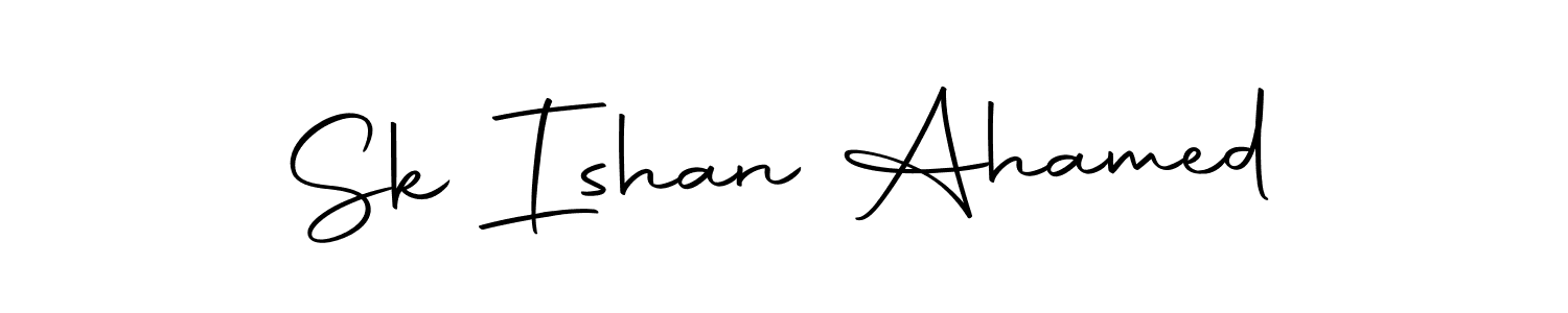 Make a short Sk Ishan Ahamed signature style. Manage your documents anywhere anytime using Autography-DOLnW. Create and add eSignatures, submit forms, share and send files easily. Sk Ishan Ahamed signature style 10 images and pictures png