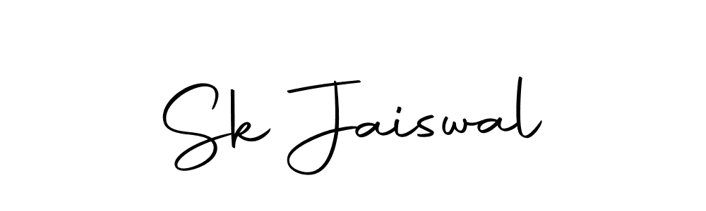 How to make Sk Jaiswal name signature. Use Autography-DOLnW style for creating short signs online. This is the latest handwritten sign. Sk Jaiswal signature style 10 images and pictures png