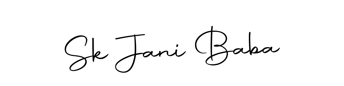 How to make Sk Jani Baba name signature. Use Autography-DOLnW style for creating short signs online. This is the latest handwritten sign. Sk Jani Baba signature style 10 images and pictures png