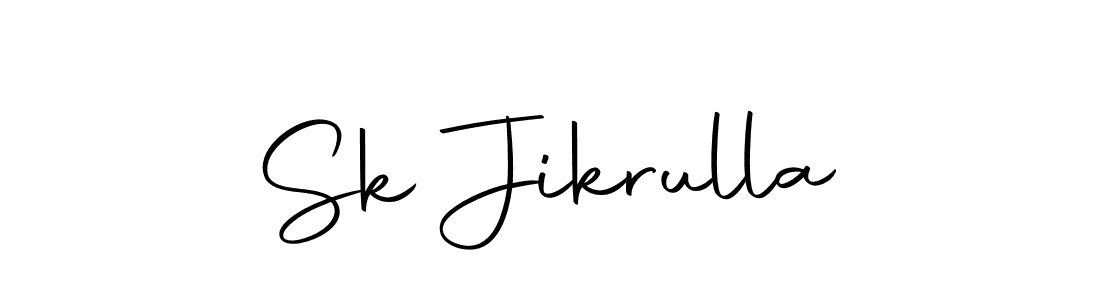 Similarly Autography-DOLnW is the best handwritten signature design. Signature creator online .You can use it as an online autograph creator for name Sk Jikrulla. Sk Jikrulla signature style 10 images and pictures png