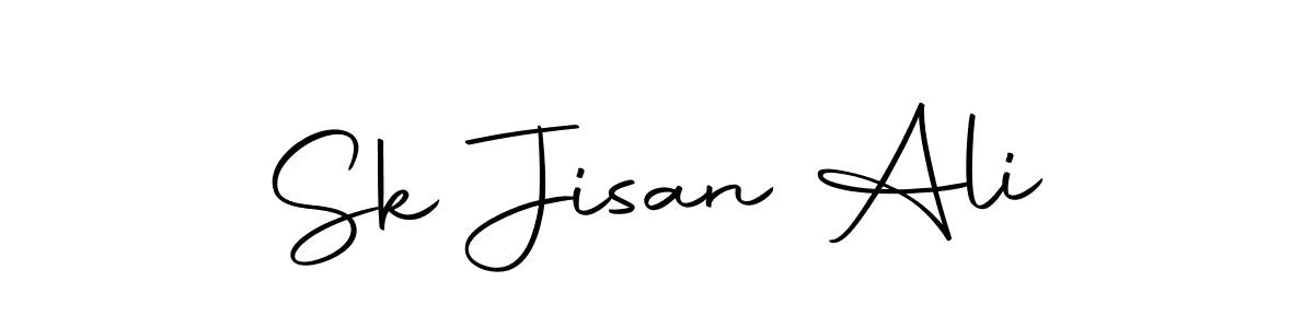 How to make Sk Jisan Ali name signature. Use Autography-DOLnW style for creating short signs online. This is the latest handwritten sign. Sk Jisan Ali signature style 10 images and pictures png