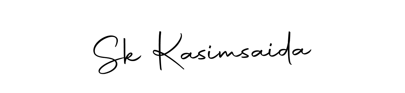 How to make Sk Kasimsaida name signature. Use Autography-DOLnW style for creating short signs online. This is the latest handwritten sign. Sk Kasimsaida signature style 10 images and pictures png