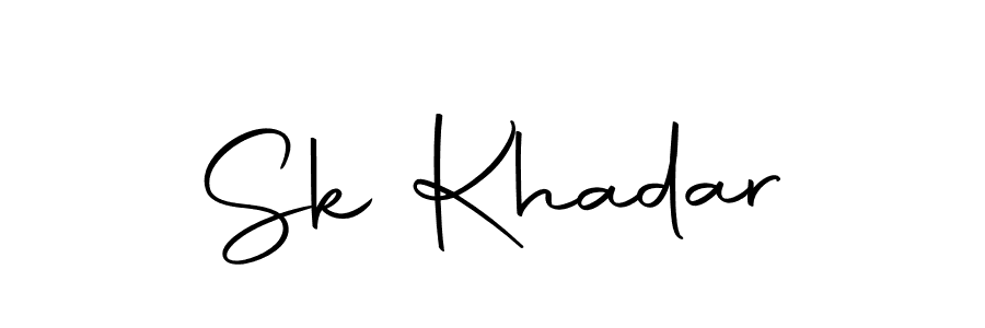 Create a beautiful signature design for name Sk Khadar. With this signature (Autography-DOLnW) fonts, you can make a handwritten signature for free. Sk Khadar signature style 10 images and pictures png
