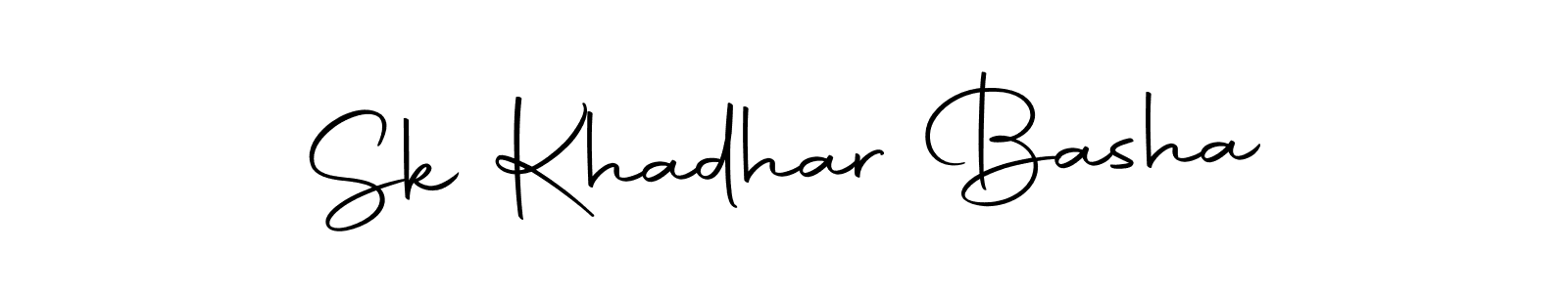Create a beautiful signature design for name Sk Khadhar Basha. With this signature (Autography-DOLnW) fonts, you can make a handwritten signature for free. Sk Khadhar Basha signature style 10 images and pictures png