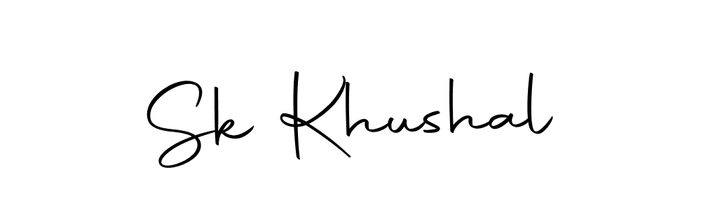 Create a beautiful signature design for name Sk Khushal. With this signature (Autography-DOLnW) fonts, you can make a handwritten signature for free. Sk Khushal signature style 10 images and pictures png