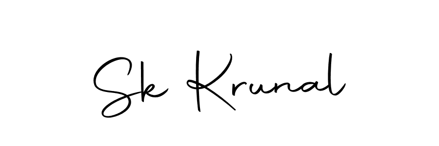 Sk Krunal stylish signature style. Best Handwritten Sign (Autography-DOLnW) for my name. Handwritten Signature Collection Ideas for my name Sk Krunal. Sk Krunal signature style 10 images and pictures png