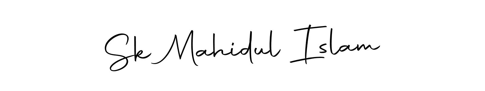 How to make Sk Mahidul Islam name signature. Use Autography-DOLnW style for creating short signs online. This is the latest handwritten sign. Sk Mahidul Islam signature style 10 images and pictures png