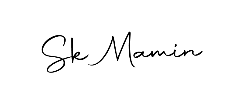 How to make Sk Mamin name signature. Use Autography-DOLnW style for creating short signs online. This is the latest handwritten sign. Sk Mamin signature style 10 images and pictures png