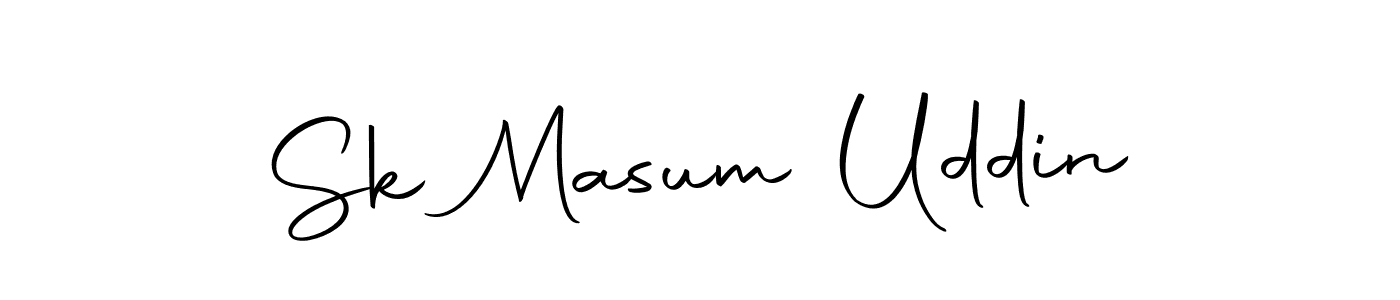 Create a beautiful signature design for name Sk Masum Uddin. With this signature (Autography-DOLnW) fonts, you can make a handwritten signature for free. Sk Masum Uddin signature style 10 images and pictures png