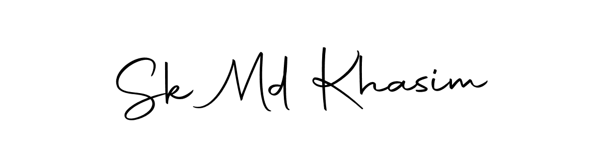 Create a beautiful signature design for name Sk Md Khasim. With this signature (Autography-DOLnW) fonts, you can make a handwritten signature for free. Sk Md Khasim signature style 10 images and pictures png