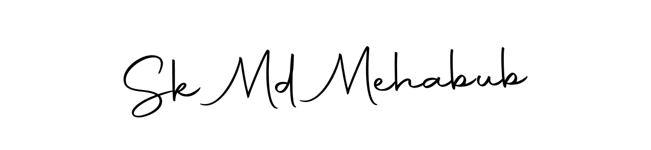 Create a beautiful signature design for name Sk Md Mehabub. With this signature (Autography-DOLnW) fonts, you can make a handwritten signature for free. Sk Md Mehabub signature style 10 images and pictures png