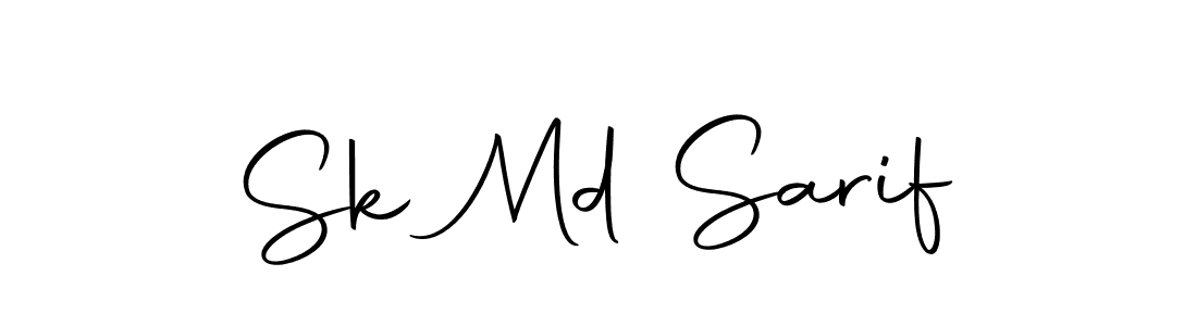 How to make Sk Md Sarif name signature. Use Autography-DOLnW style for creating short signs online. This is the latest handwritten sign. Sk Md Sarif signature style 10 images and pictures png