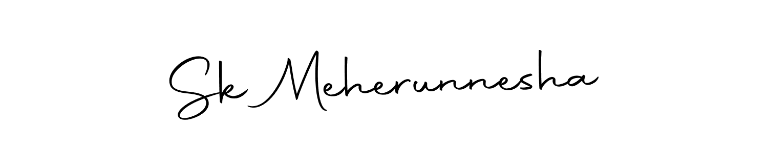 Also we have Sk Meherunnesha name is the best signature style. Create professional handwritten signature collection using Autography-DOLnW autograph style. Sk Meherunnesha signature style 10 images and pictures png