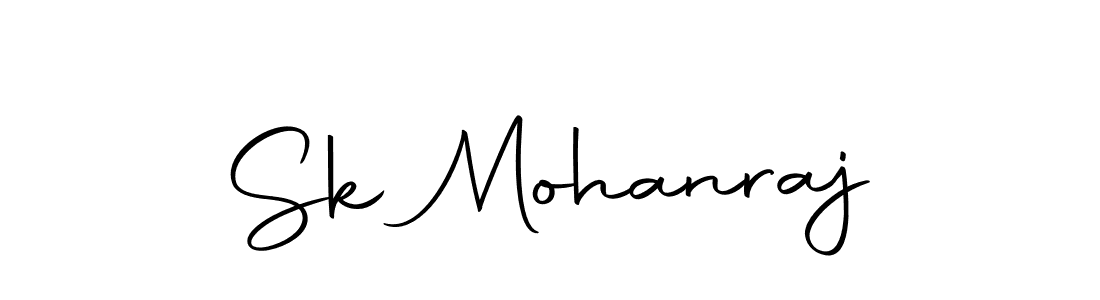 How to make Sk Mohanraj name signature. Use Autography-DOLnW style for creating short signs online. This is the latest handwritten sign. Sk Mohanraj signature style 10 images and pictures png