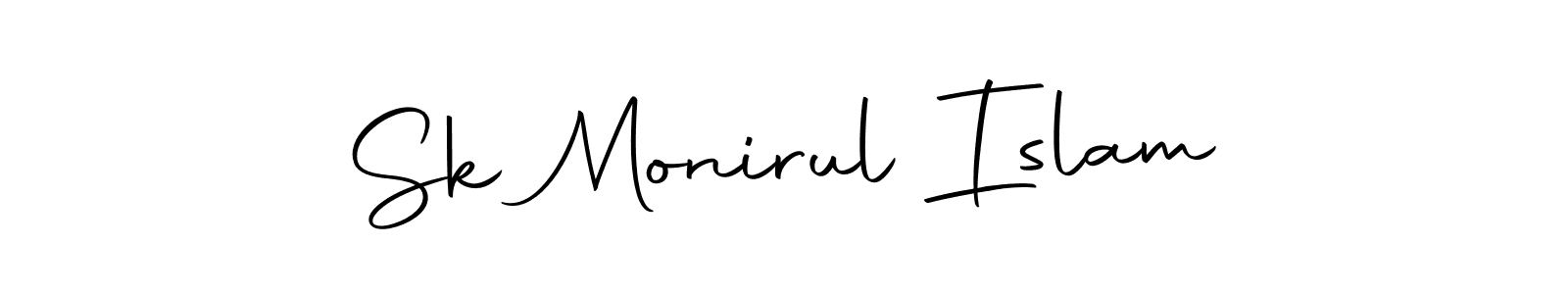 How to make Sk Monirul Islam name signature. Use Autography-DOLnW style for creating short signs online. This is the latest handwritten sign. Sk Monirul Islam signature style 10 images and pictures png