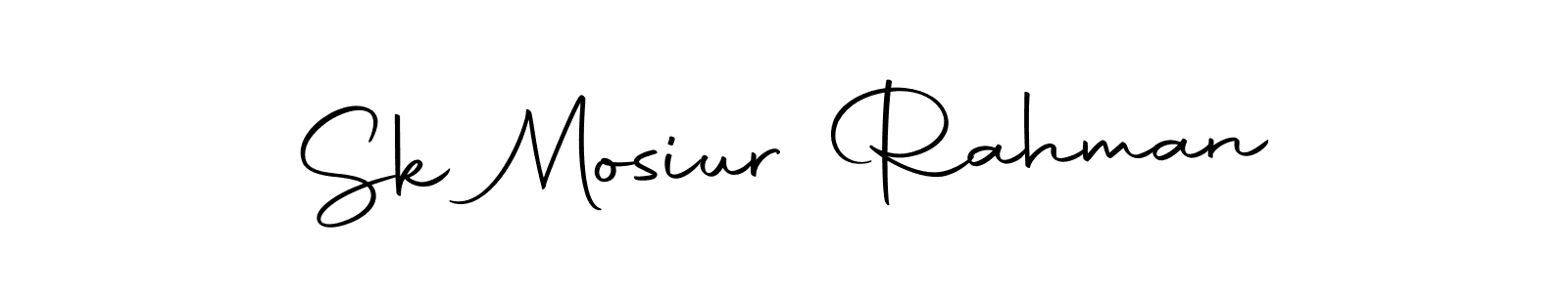 How to make Sk Mosiur Rahman name signature. Use Autography-DOLnW style for creating short signs online. This is the latest handwritten sign. Sk Mosiur Rahman signature style 10 images and pictures png