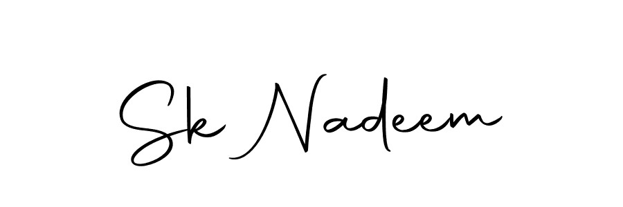 Use a signature maker to create a handwritten signature online. With this signature software, you can design (Autography-DOLnW) your own signature for name Sk Nadeem. Sk Nadeem signature style 10 images and pictures png