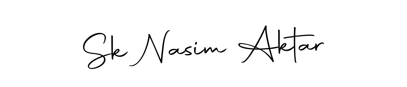 How to make Sk Nasim Aktar name signature. Use Autography-DOLnW style for creating short signs online. This is the latest handwritten sign. Sk Nasim Aktar signature style 10 images and pictures png