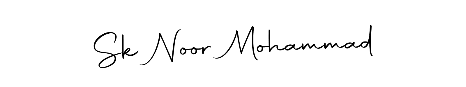 How to make Sk Noor Mohammad name signature. Use Autography-DOLnW style for creating short signs online. This is the latest handwritten sign. Sk Noor Mohammad signature style 10 images and pictures png