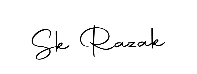 How to make Sk Razak name signature. Use Autography-DOLnW style for creating short signs online. This is the latest handwritten sign. Sk Razak signature style 10 images and pictures png