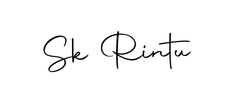 if you are searching for the best signature style for your name Sk Rintu. so please give up your signature search. here we have designed multiple signature styles  using Autography-DOLnW. Sk Rintu signature style 10 images and pictures png