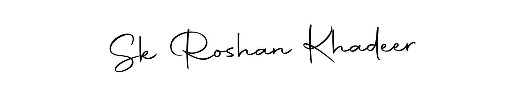 You should practise on your own different ways (Autography-DOLnW) to write your name (Sk Roshan Khadeer) in signature. don't let someone else do it for you. Sk Roshan Khadeer signature style 10 images and pictures png