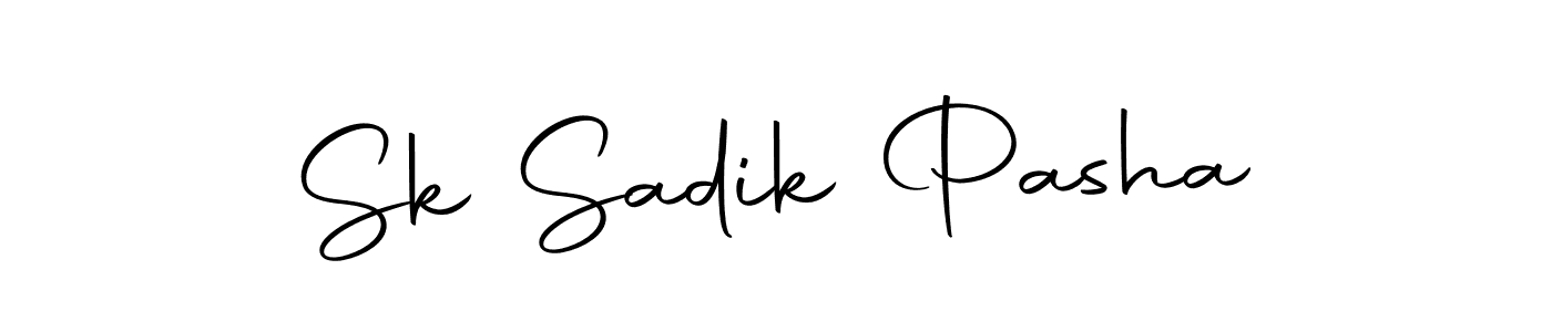 Create a beautiful signature design for name Sk Sadik Pasha. With this signature (Autography-DOLnW) fonts, you can make a handwritten signature for free. Sk Sadik Pasha signature style 10 images and pictures png