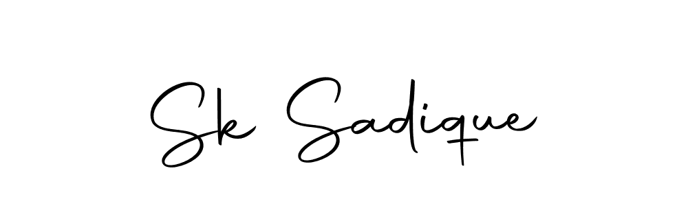 Sk Sadique stylish signature style. Best Handwritten Sign (Autography-DOLnW) for my name. Handwritten Signature Collection Ideas for my name Sk Sadique. Sk Sadique signature style 10 images and pictures png