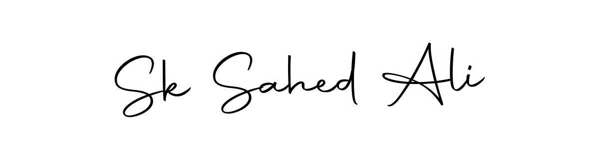 Create a beautiful signature design for name Sk Sahed Ali. With this signature (Autography-DOLnW) fonts, you can make a handwritten signature for free. Sk Sahed Ali signature style 10 images and pictures png