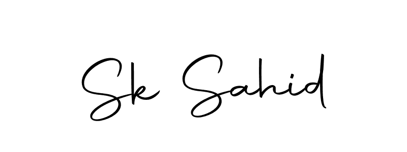 How to make Sk Sahid name signature. Use Autography-DOLnW style for creating short signs online. This is the latest handwritten sign. Sk Sahid signature style 10 images and pictures png