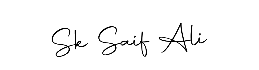 How to make Sk Saif Ali name signature. Use Autography-DOLnW style for creating short signs online. This is the latest handwritten sign. Sk Saif Ali signature style 10 images and pictures png