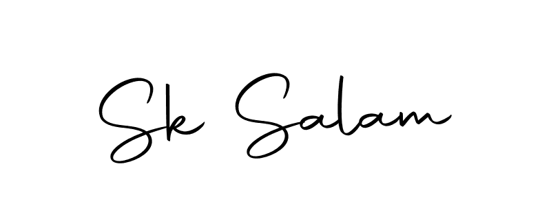 You should practise on your own different ways (Autography-DOLnW) to write your name (Sk Salam) in signature. don't let someone else do it for you. Sk Salam signature style 10 images and pictures png