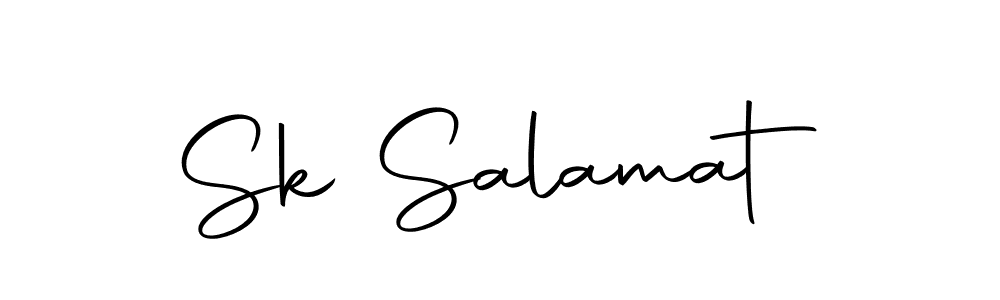 Create a beautiful signature design for name Sk Salamat. With this signature (Autography-DOLnW) fonts, you can make a handwritten signature for free. Sk Salamat signature style 10 images and pictures png