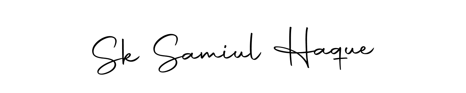 Use a signature maker to create a handwritten signature online. With this signature software, you can design (Autography-DOLnW) your own signature for name Sk Samiul Haque. Sk Samiul Haque signature style 10 images and pictures png
