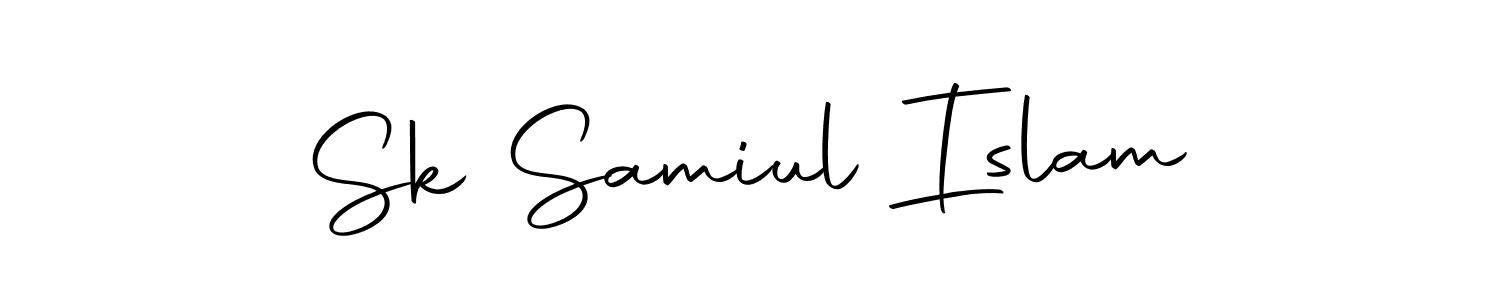 How to make Sk Samiul Islam name signature. Use Autography-DOLnW style for creating short signs online. This is the latest handwritten sign. Sk Samiul Islam signature style 10 images and pictures png