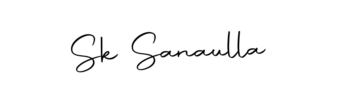 How to make Sk Sanaulla name signature. Use Autography-DOLnW style for creating short signs online. This is the latest handwritten sign. Sk Sanaulla signature style 10 images and pictures png